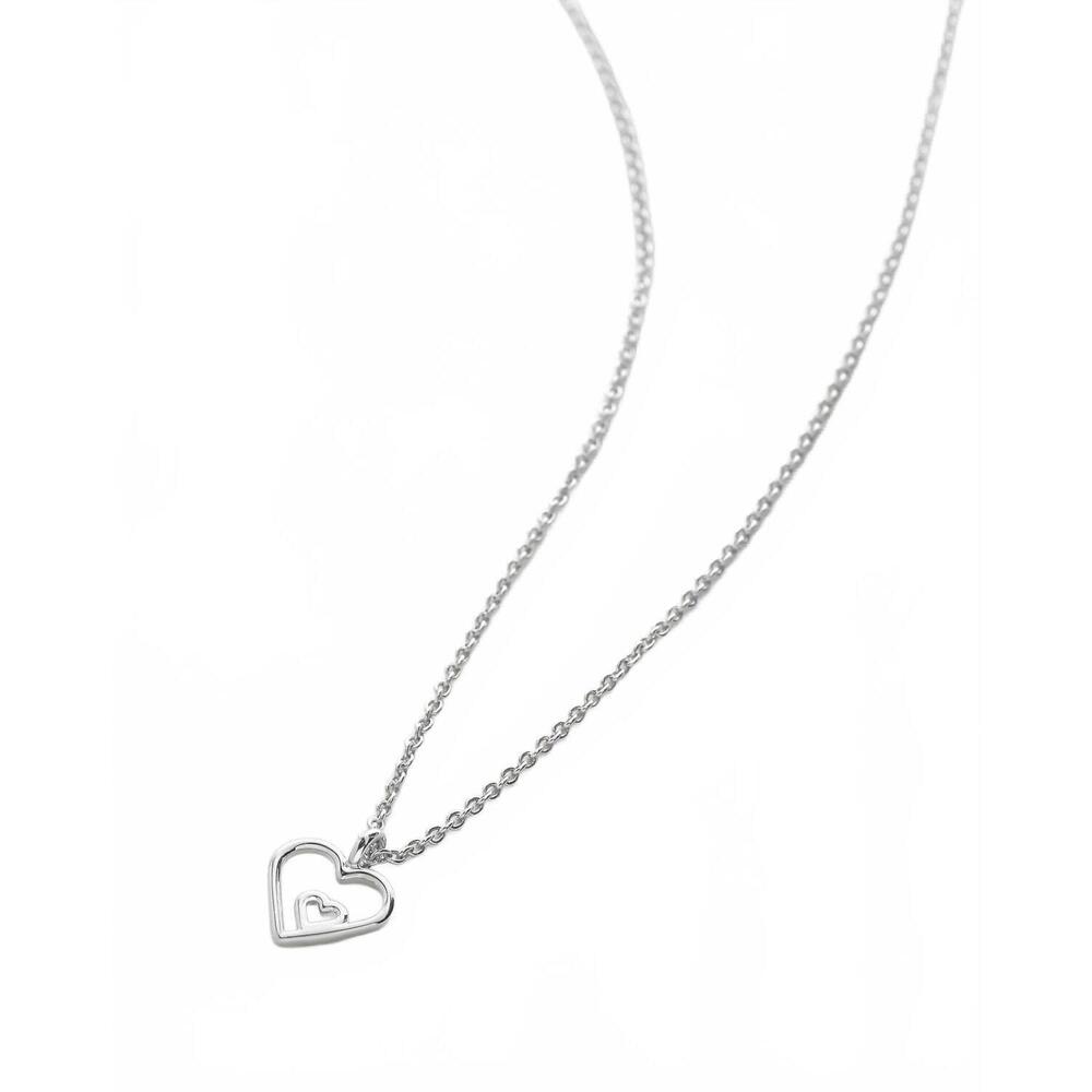 NEW BRYAN ANTHONYS women's always in my heart icon necklace in silver